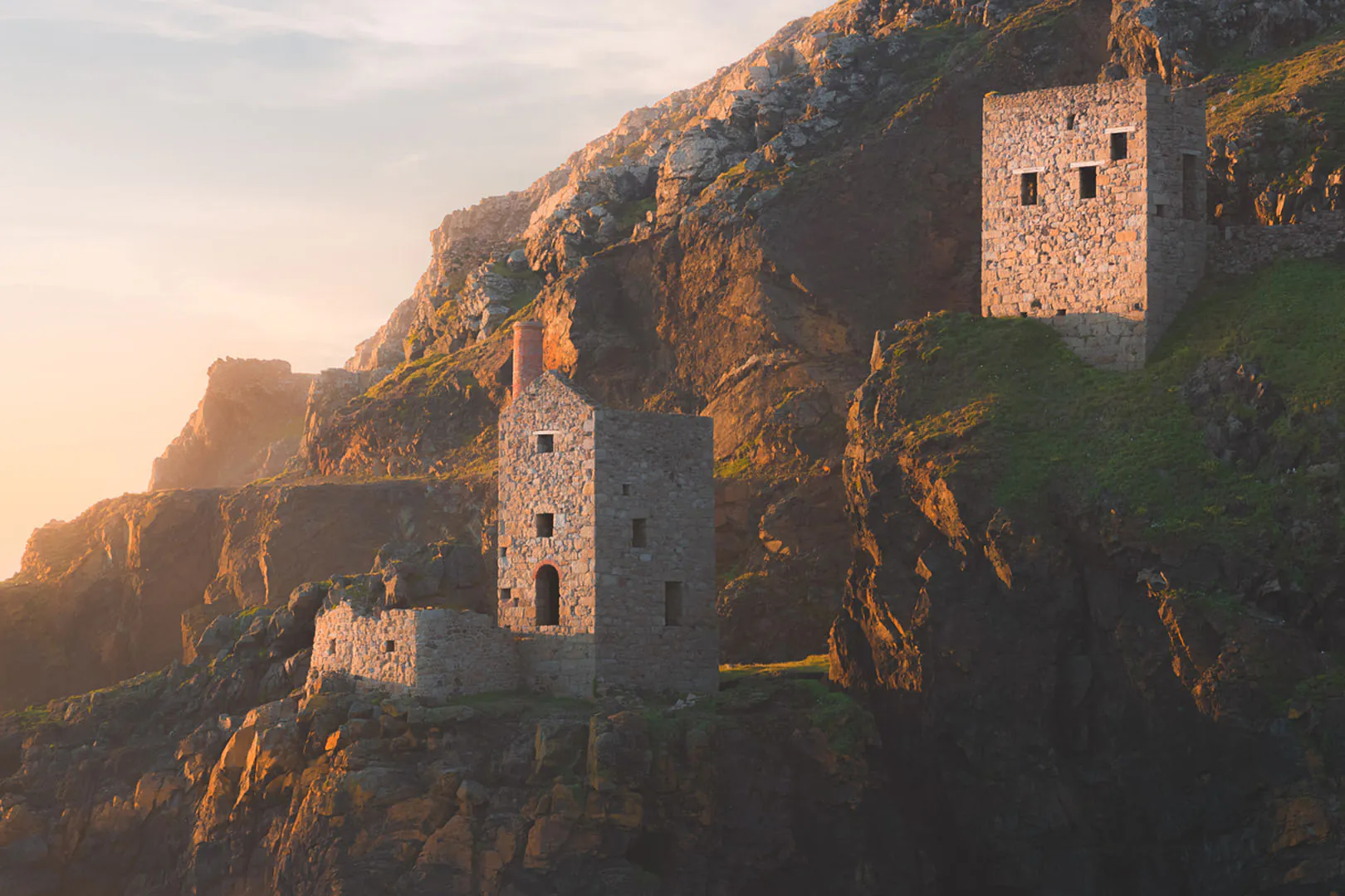 Botallack Mines in a prominent ruins in West Cornwall, it is also part of the National Trust in Cornwall.