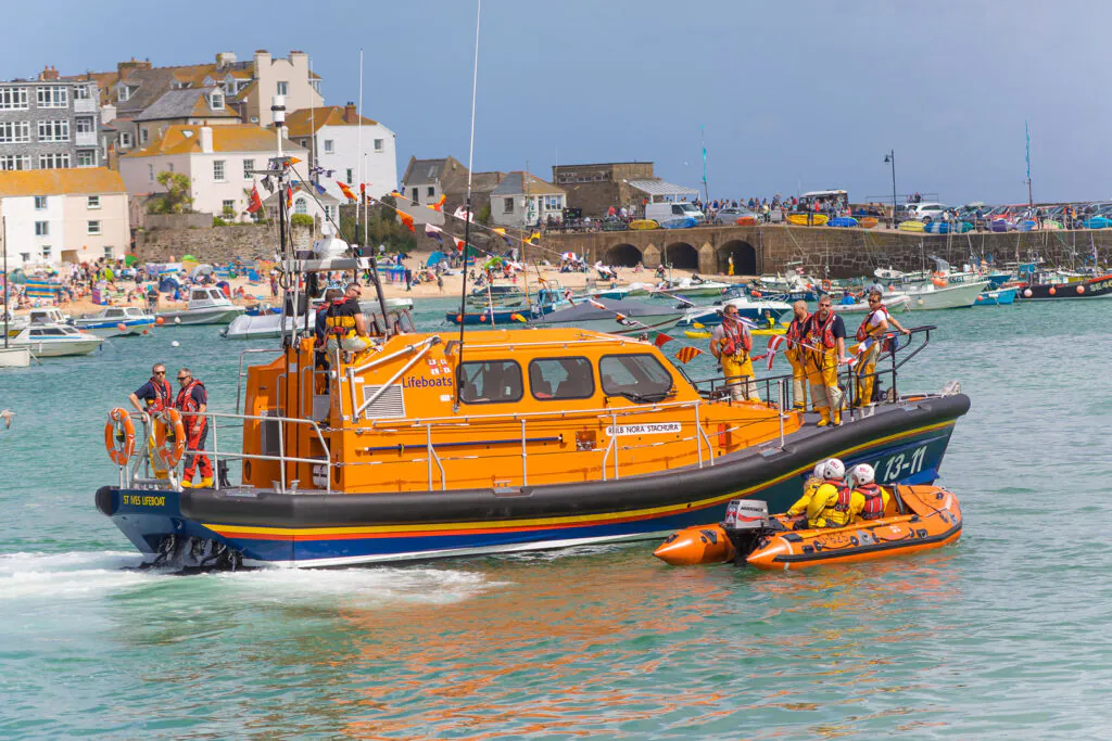 RNLI-lifeboat-in-St-Ives-Harbour