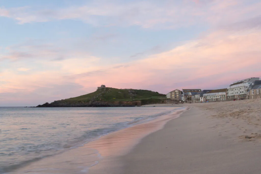 St Ives Porthmeor Beach Sunset